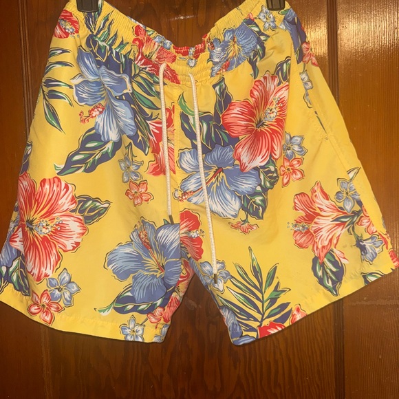 Ralph Lauren Other - SOLD - Ralph Lauren Yellow Floral Athletic Swim Shorts